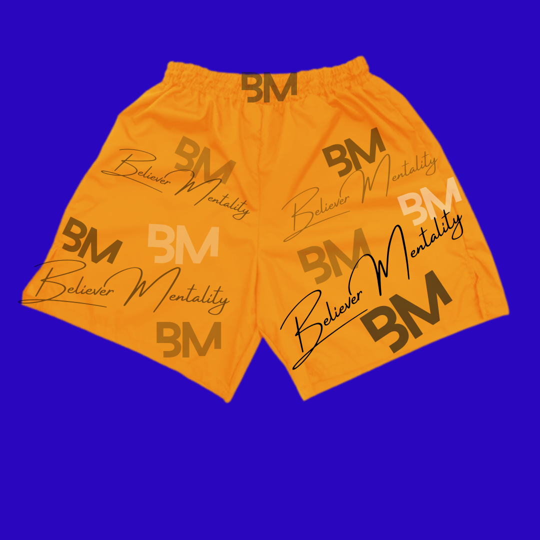 Believer Mentality Shorts ORANGE