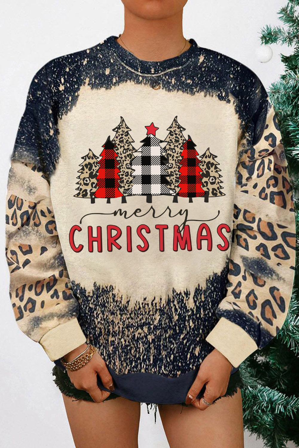 GAME DAY Leopard Rugby Print Graphic Sweatshirt