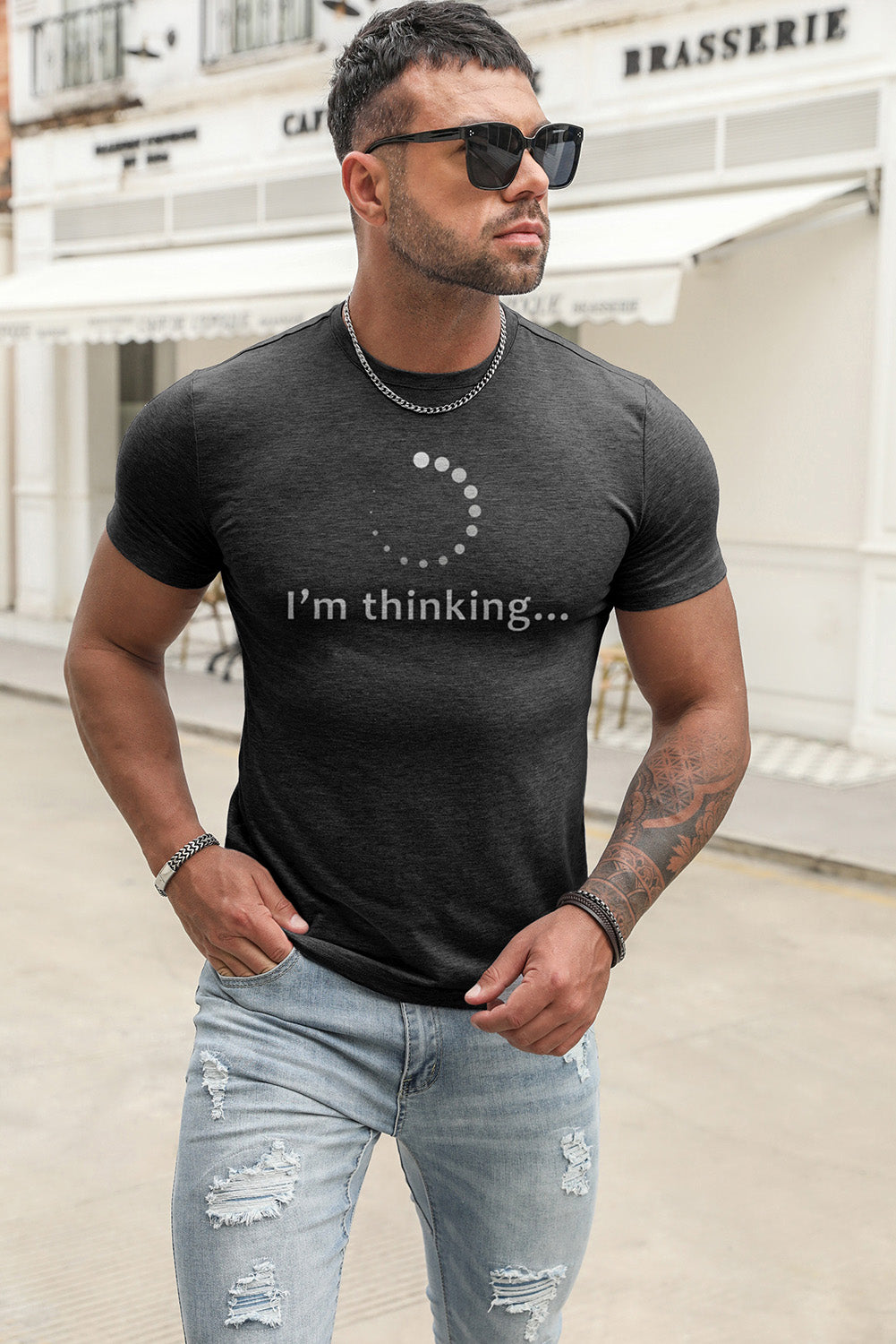Best Friends Wine Bottle Graphic Print Short Sleeve Men's T Shirt