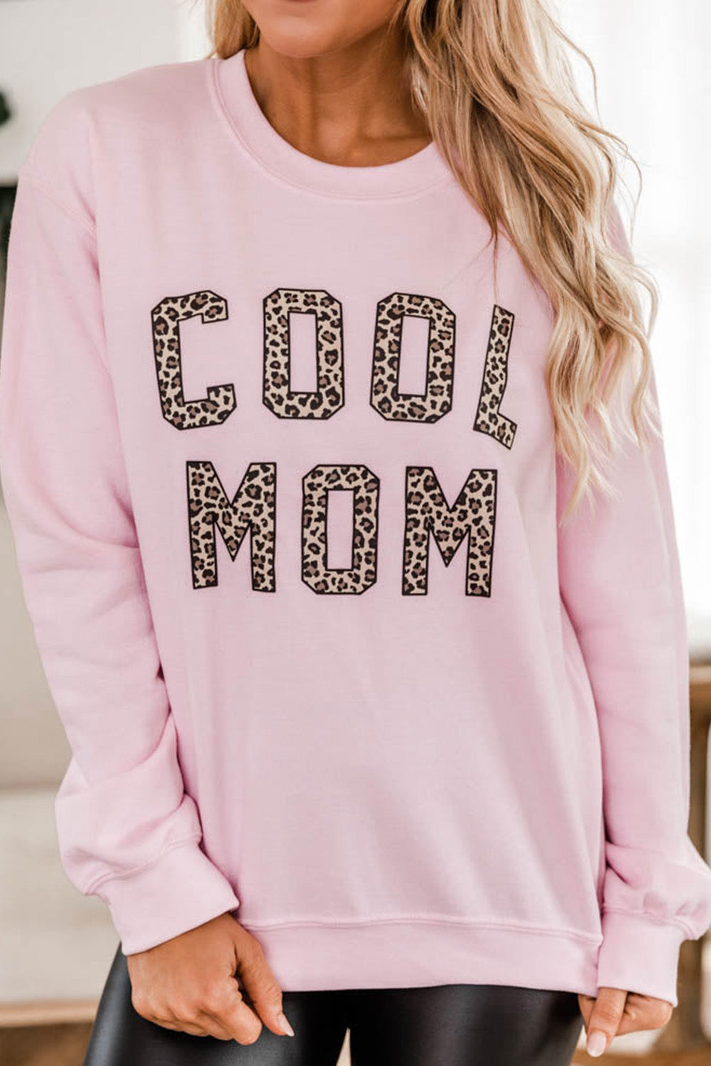 Merry Christmas Graphic Print Long Sleeve Sweatshirt