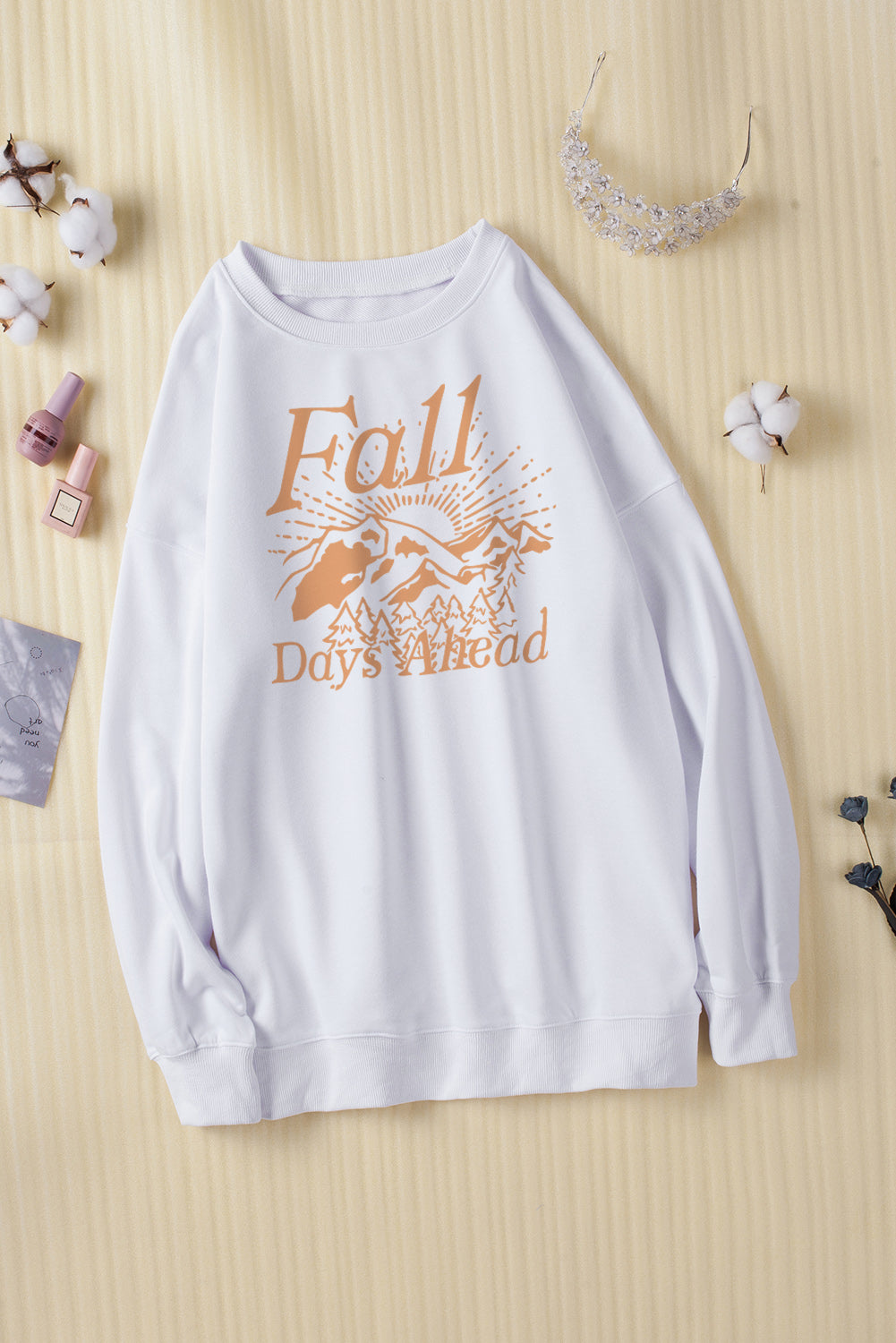 Dark Blue Oversized Solid Drop Shoulder Sweatshirt