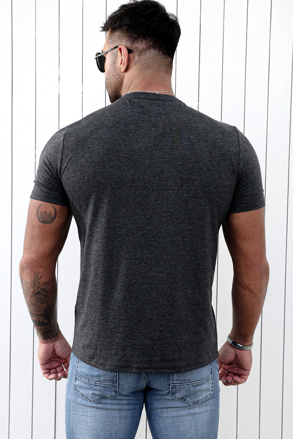Crew Neck Slogan Letter Print Men's Graphic Tee