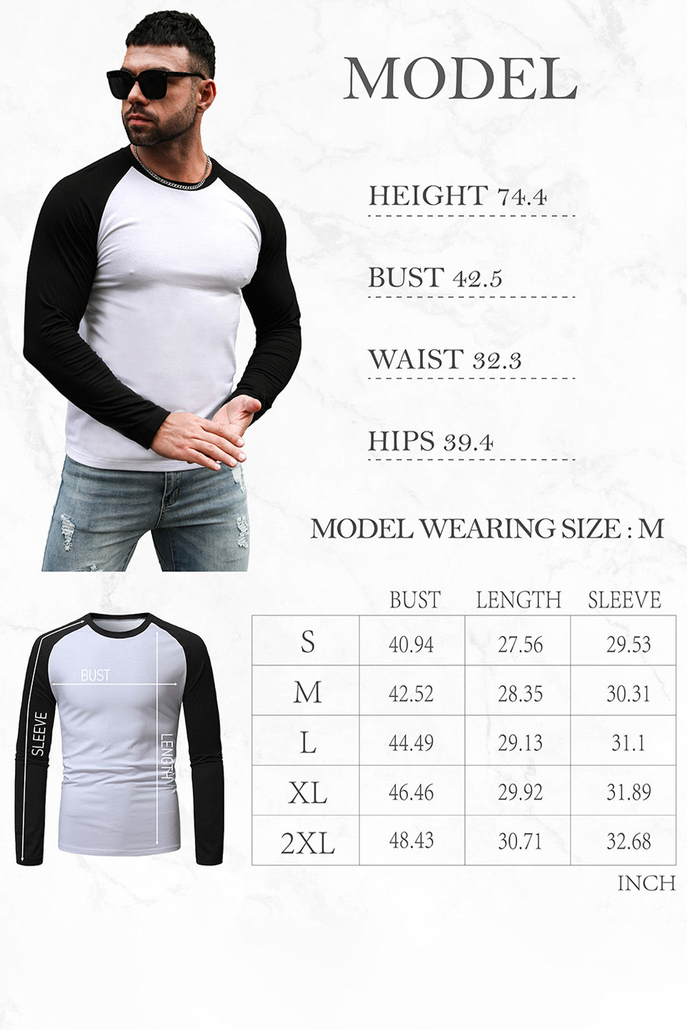 Men's Letter Skull Print Color Block Long Sleeve Top