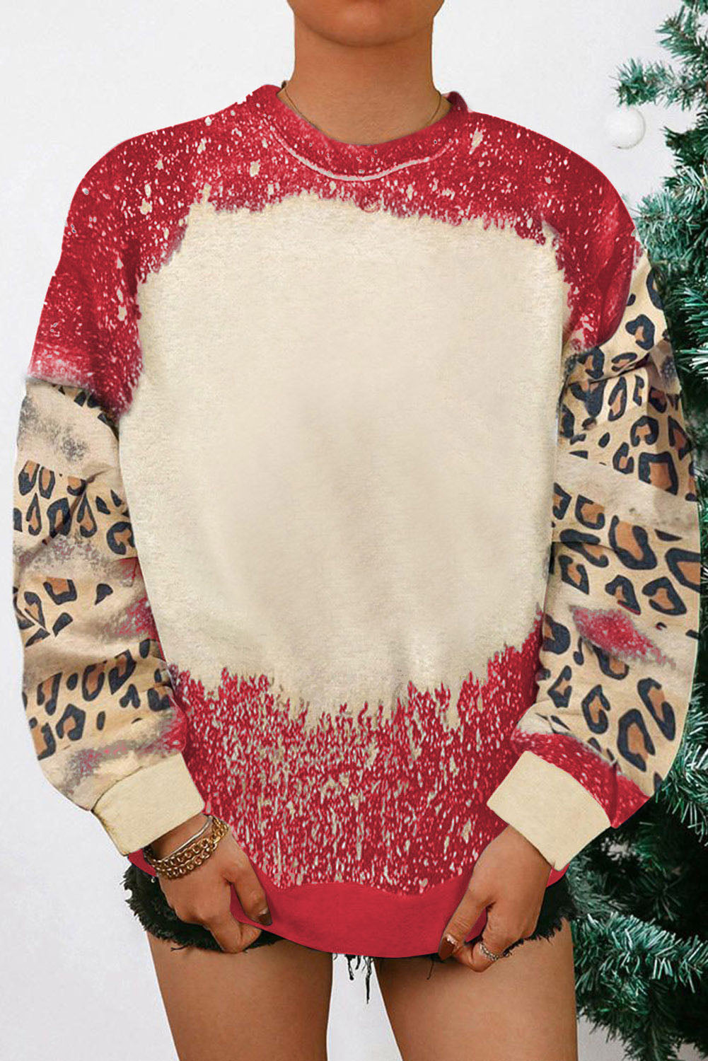 GAME DAY Leopard Rugby Print Graphic Sweatshirt