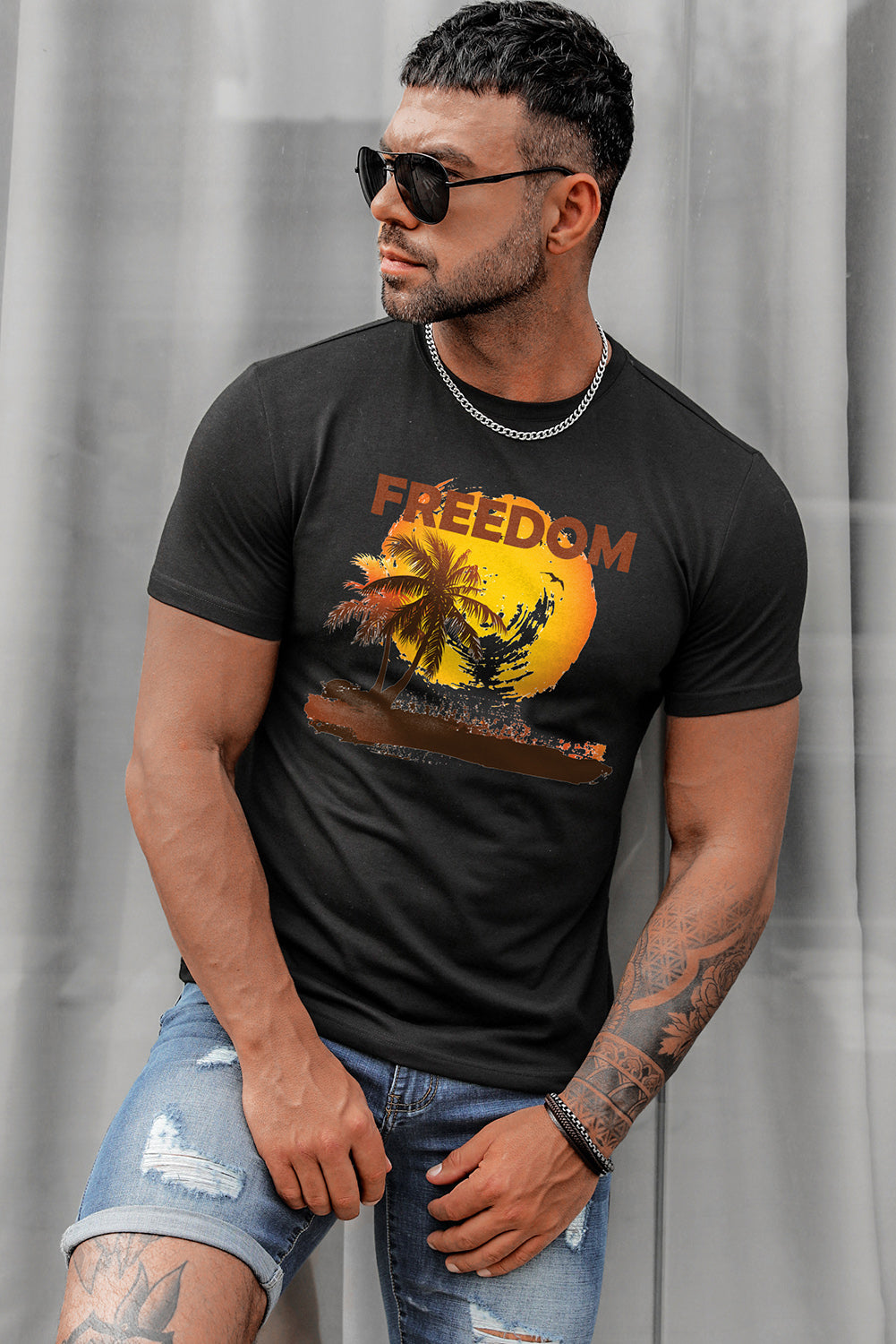 Best Friends Wine Bottle Graphic Print Short Sleeve Men's T Shirt