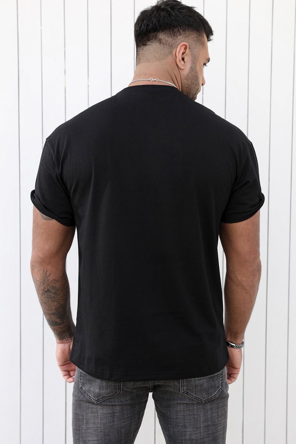 CRAYONS Letter Print O-neck Short Sleeve Men's T Shirt