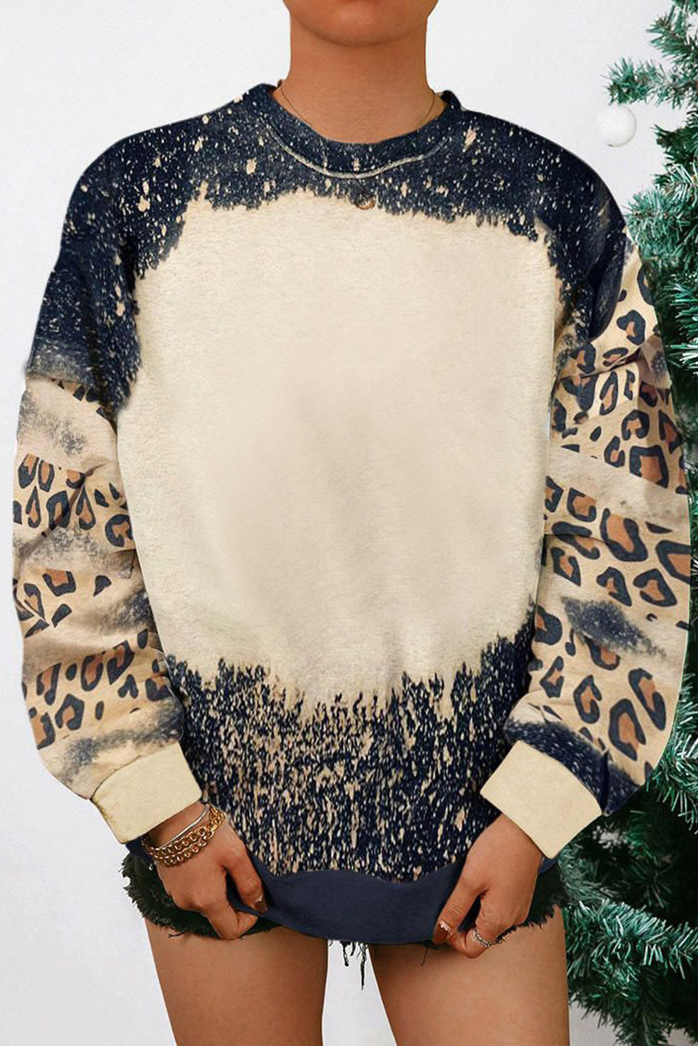 GAME DAY Leopard Rugby Print Graphic Sweatshirt
