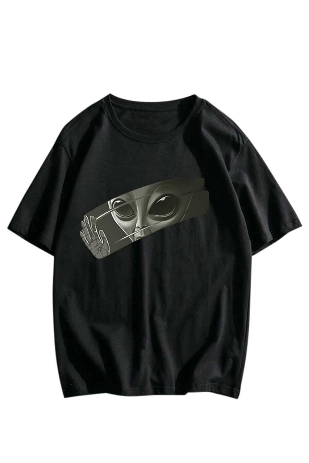 Robotic Bear Print Loose Drop Shoulder Men's T-shirt