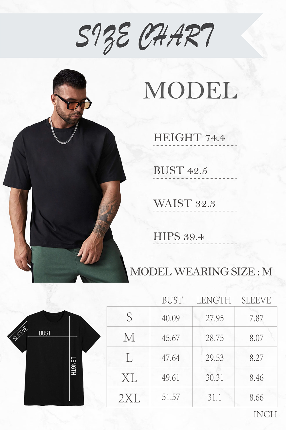 Robotic Bear Print Loose Drop Shoulder Men's T-shirt