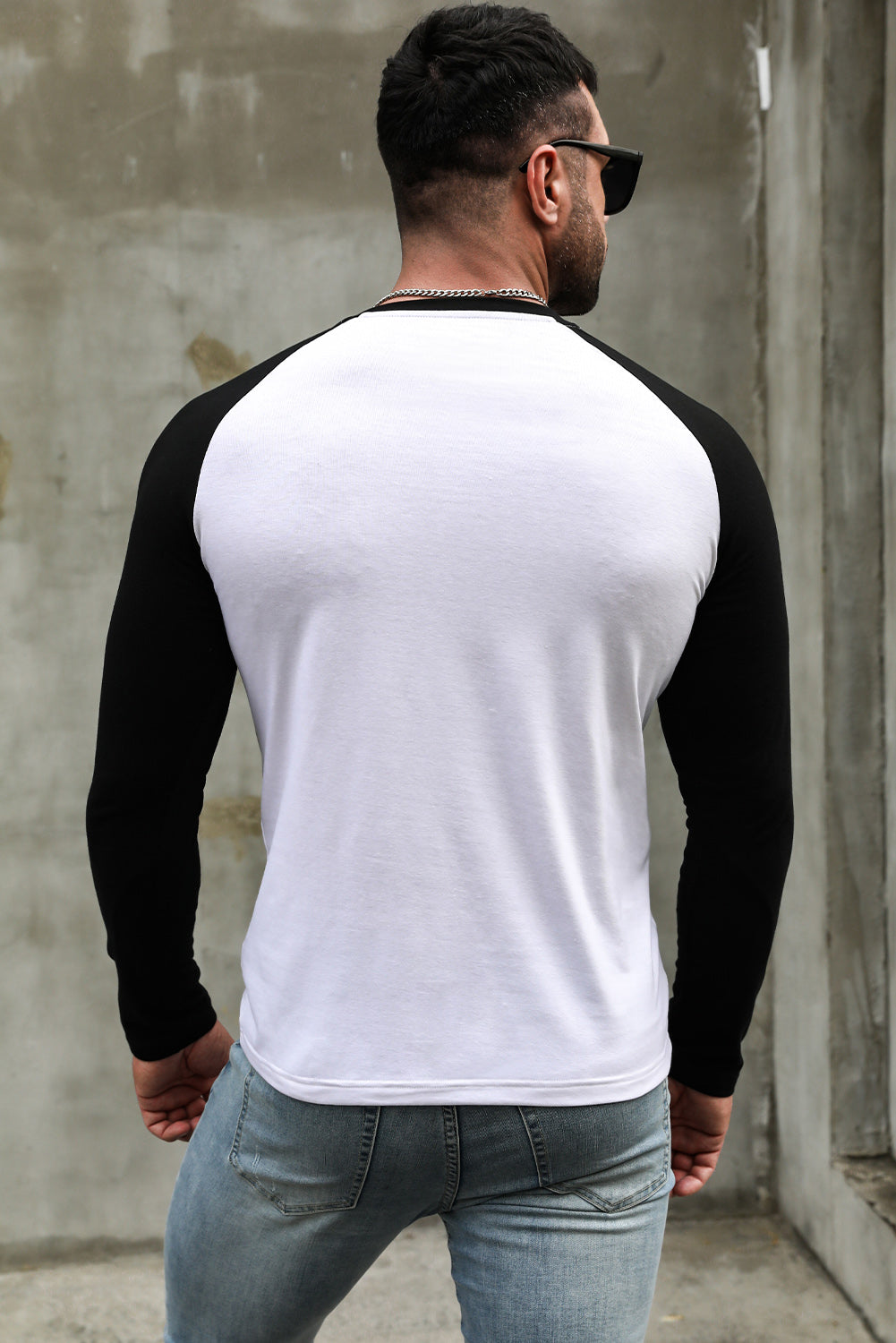 WITHOUT A STOP Horse Print Color Block Men's Top