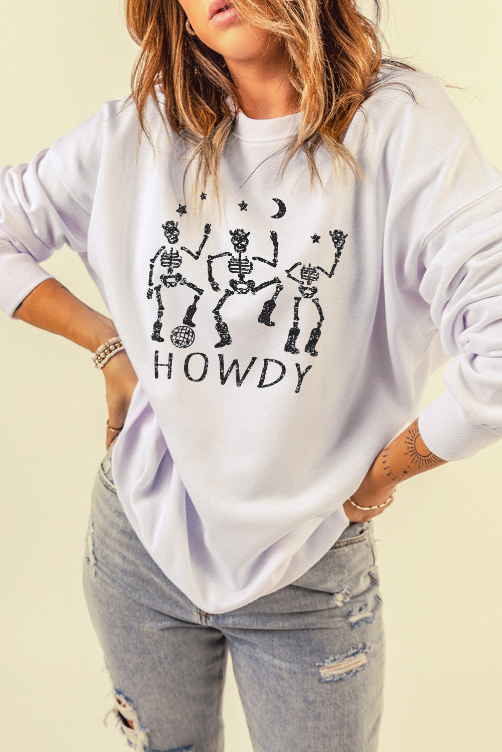 Dark Blue Oversized Solid Drop Shoulder Sweatshirt