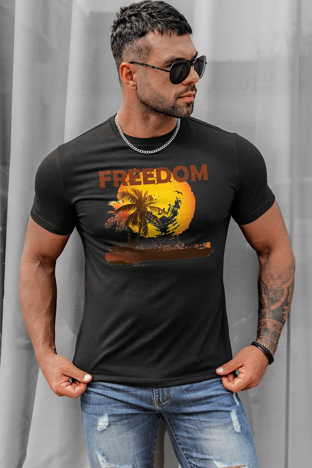 Best Friends Wine Bottle Graphic Print Short Sleeve Men's T Shirt