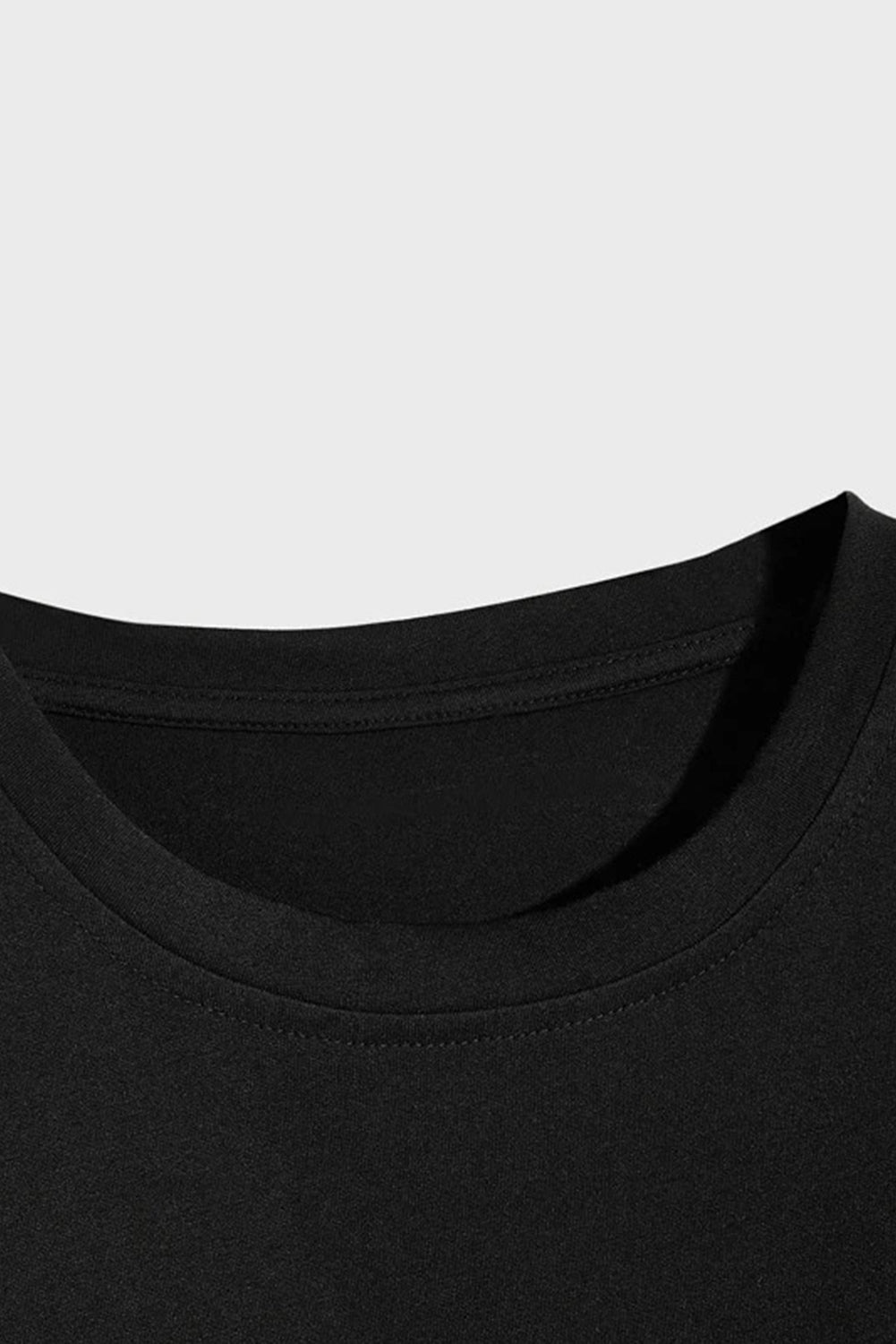 Crew Neck Slogan Letter Print Men's Graphic Tee