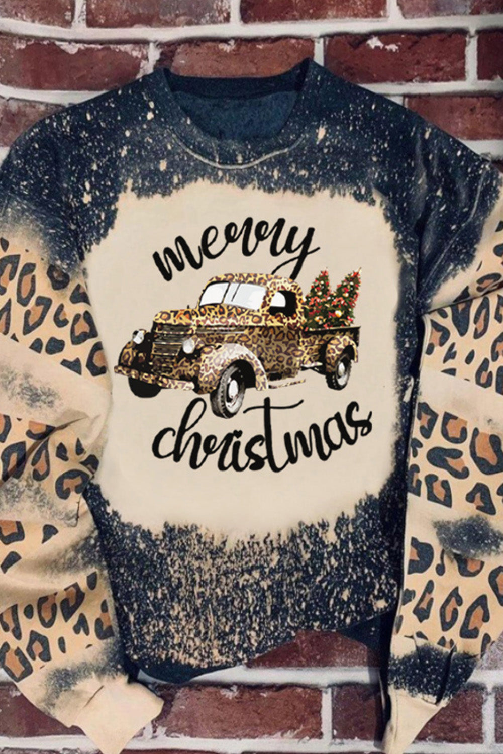 GAME DAY Leopard Rugby Print Graphic Sweatshirt