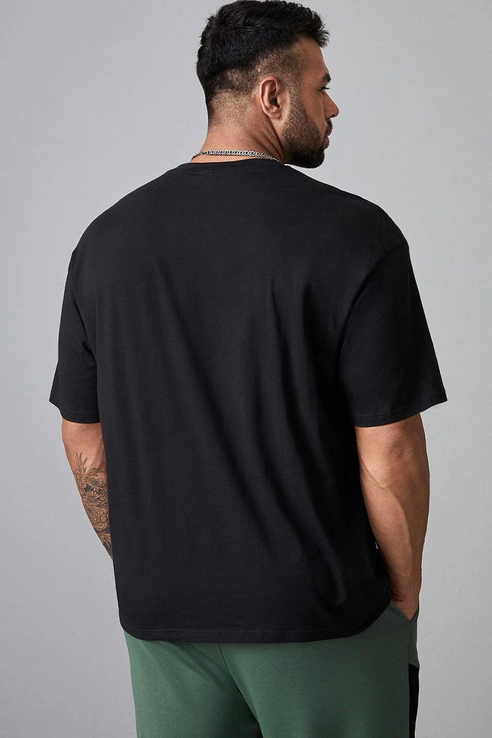 Robotic Bear Print Loose Drop Shoulder Men's T-shirt