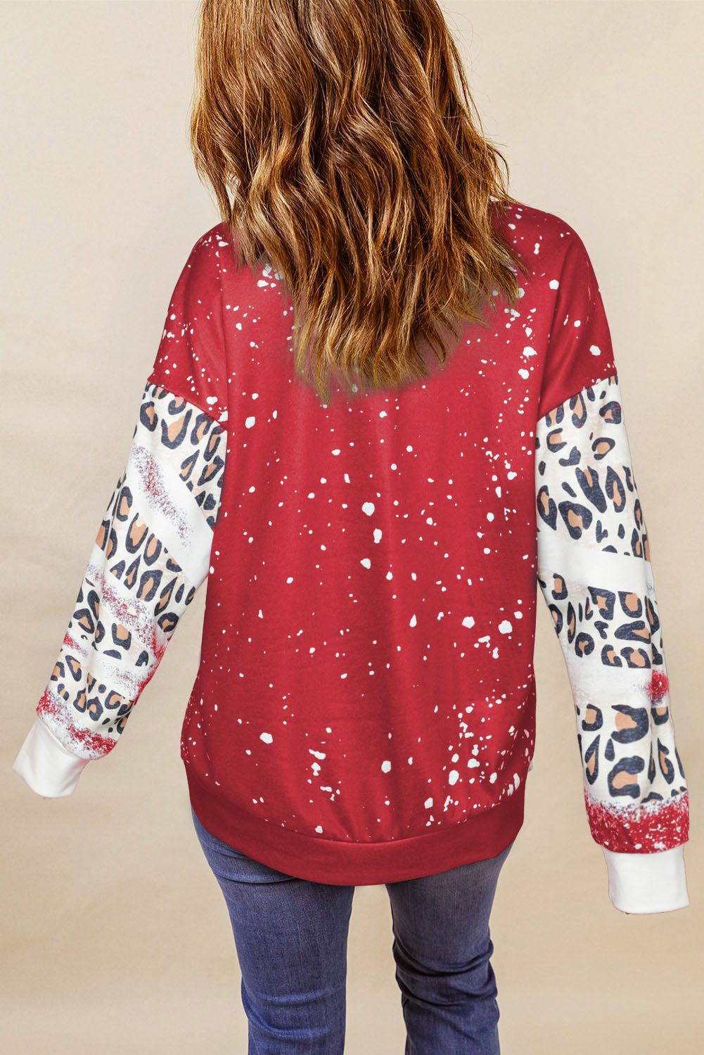 GAME DAY Leopard Rugby Print Graphic Sweatshirt