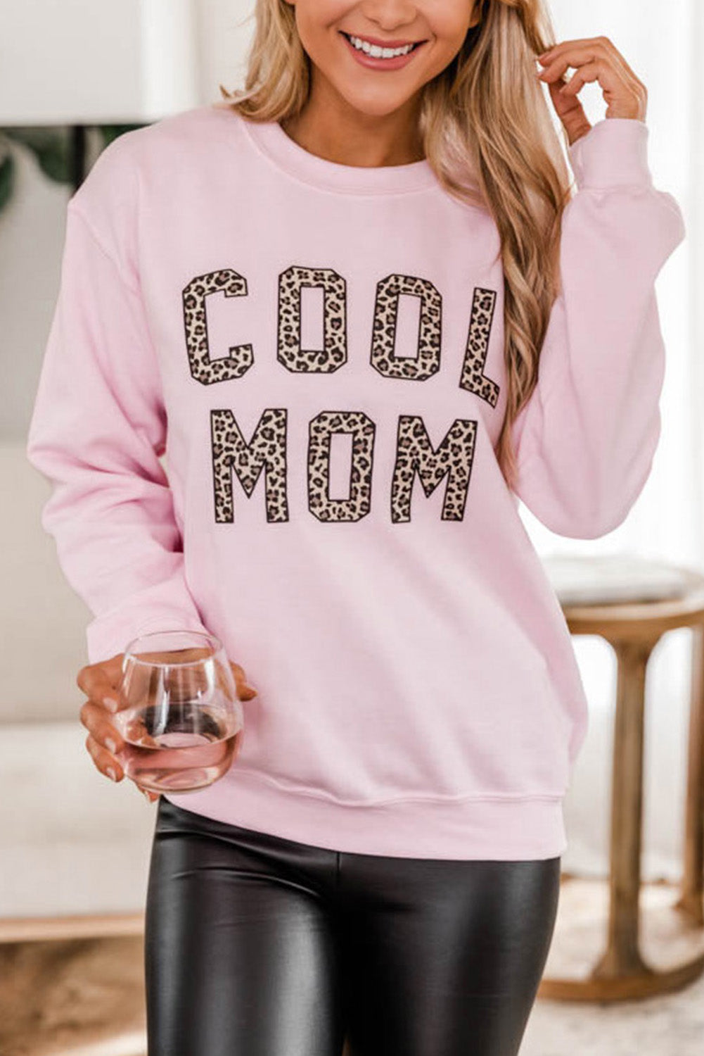 Merry Christmas Graphic Print Long Sleeve Sweatshirt