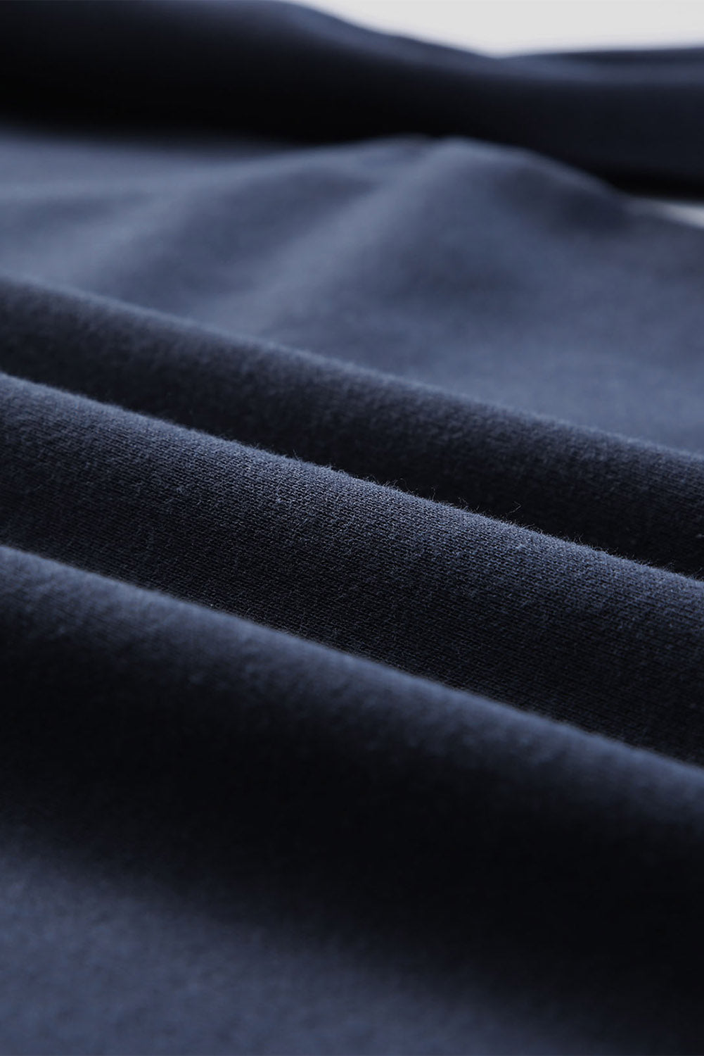 Dark Blue Oversized Solid Drop Shoulder Sweatshirt