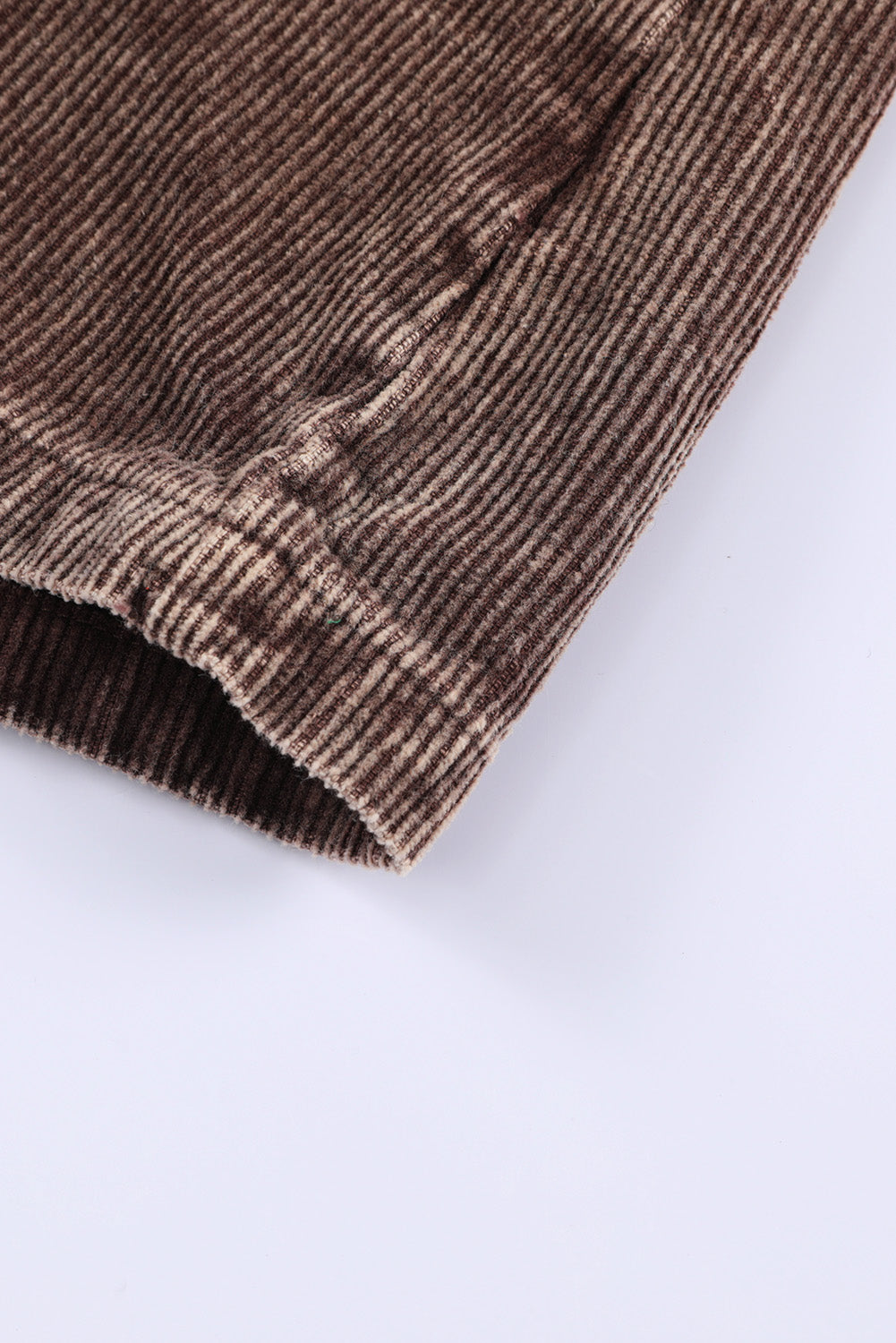 Chest Pocket Buttoned Corduroy Shacket