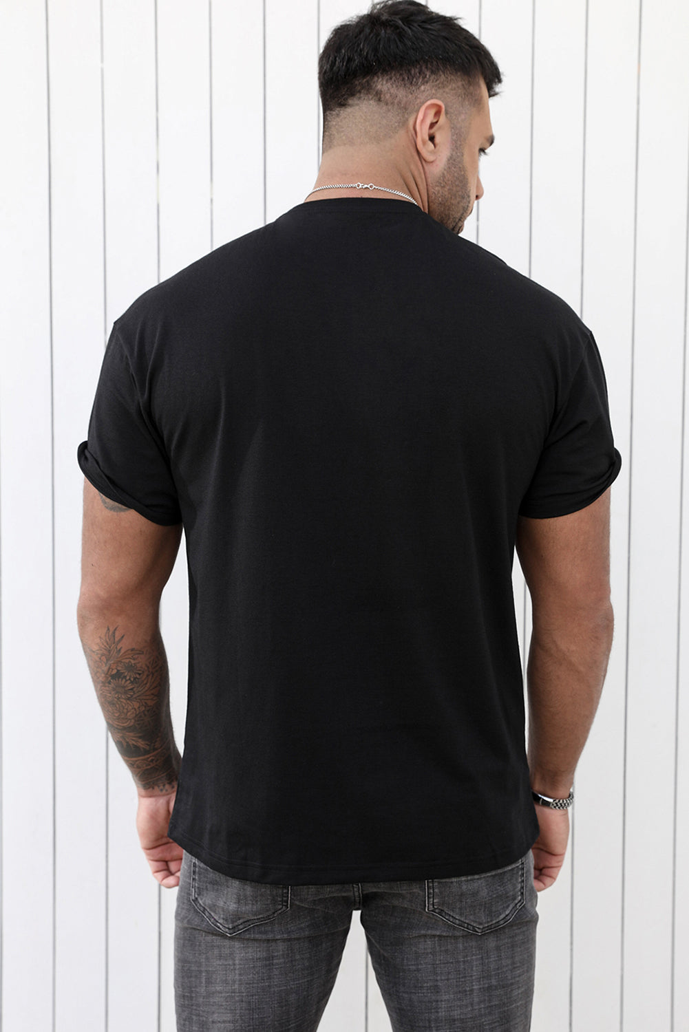 CRAYONS Letter Print O-neck Short Sleeve Men's T Shirt