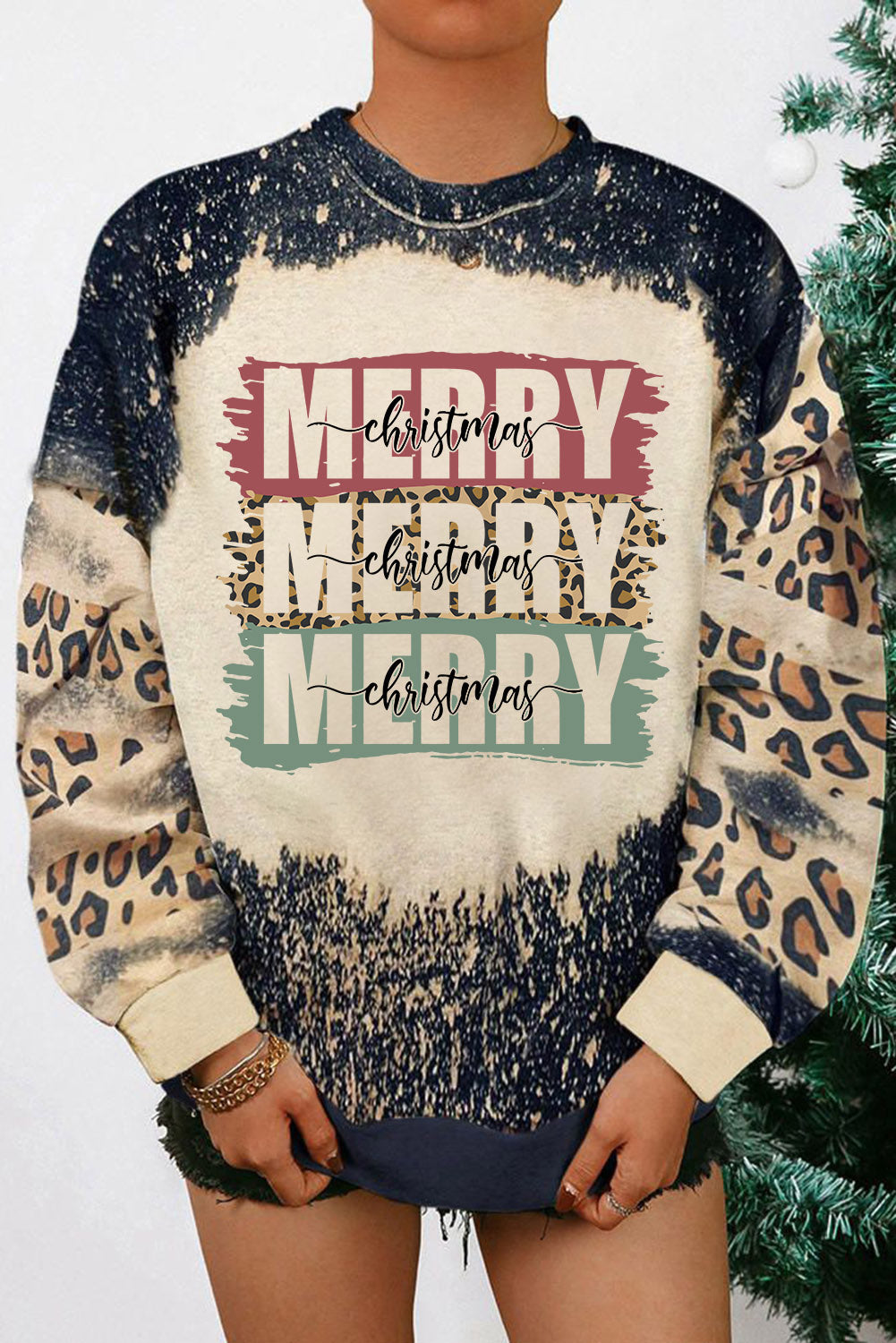 GAME DAY Leopard Rugby Print Graphic Sweatshirt