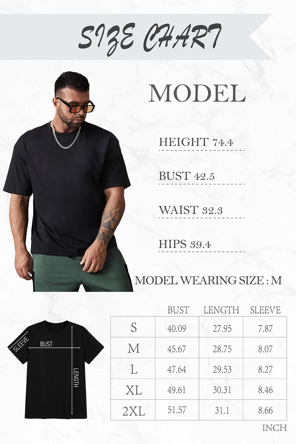 Robotic Bear Print Loose Drop Shoulder Men's T-shirt