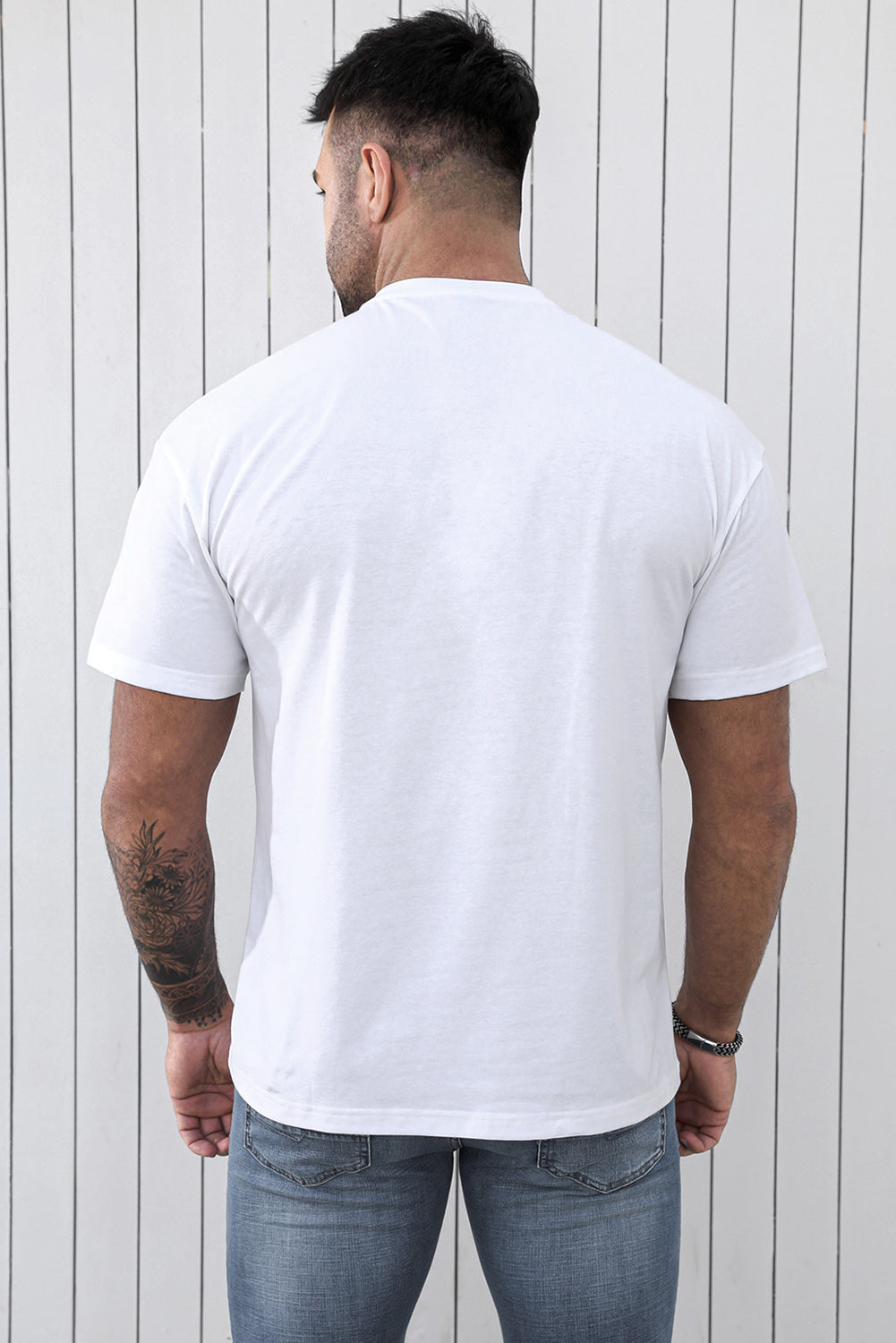 CRAYONS Letter Print O-neck Short Sleeve Men's T Shirt