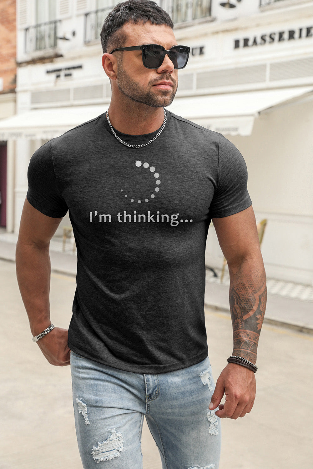 Best Friends Wine Bottle Graphic Print Short Sleeve Men's T Shirt