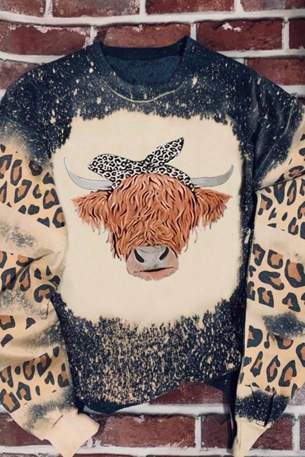 GAME DAY Leopard Rugby Print Graphic Sweatshirt