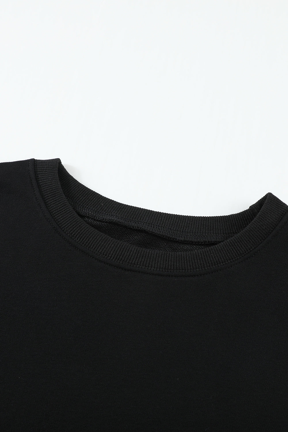 Dark Blue Oversized Solid Drop Shoulder Sweatshirt
