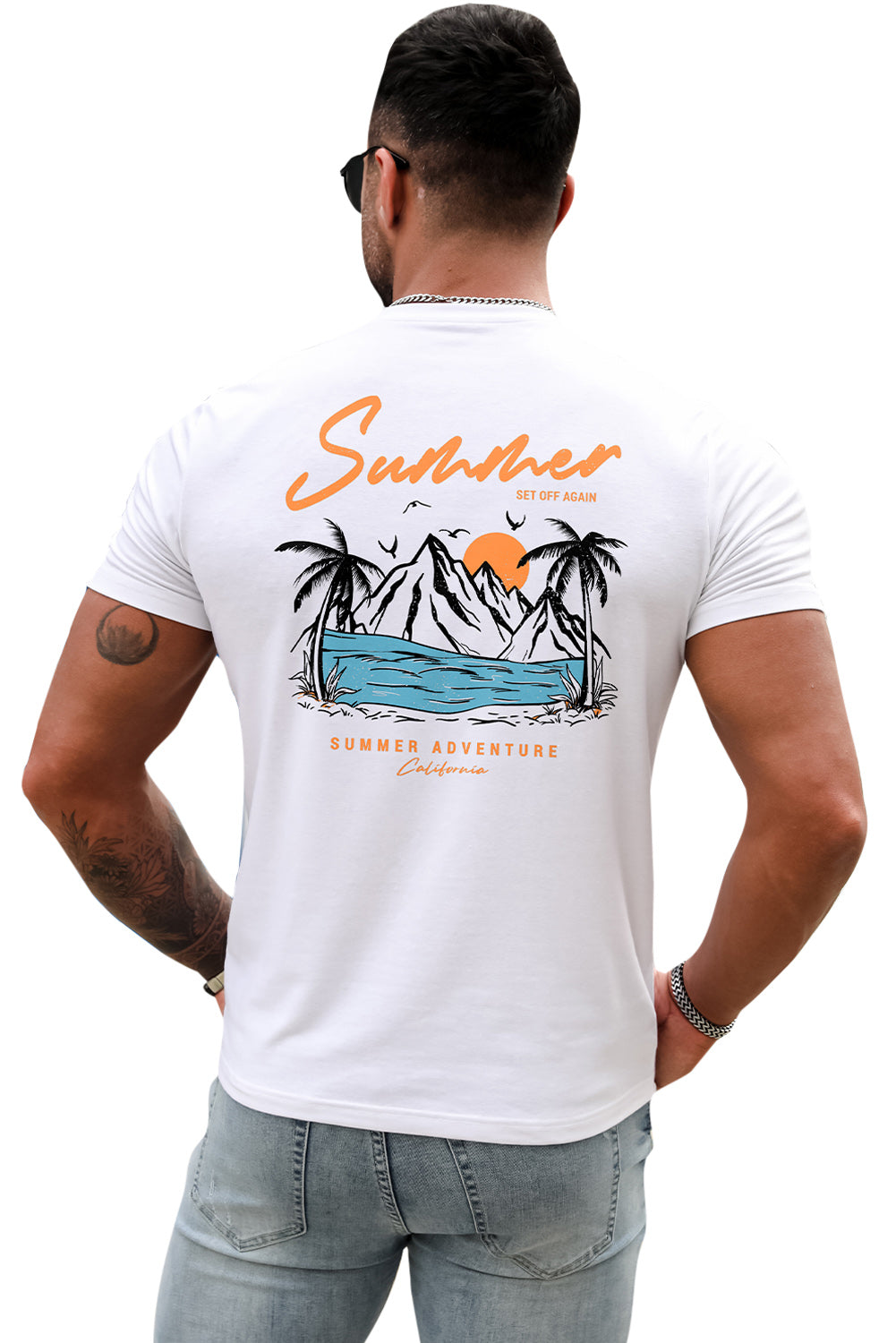 Best Friends Wine Bottle Graphic Print Short Sleeve Men's T Shirt