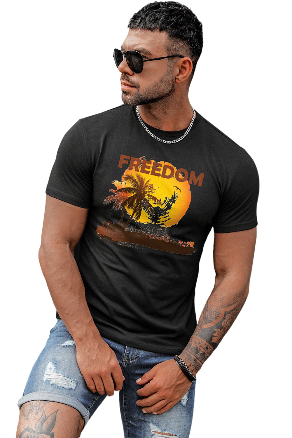 Best Friends Wine Bottle Graphic Print Short Sleeve Men's T Shirt
