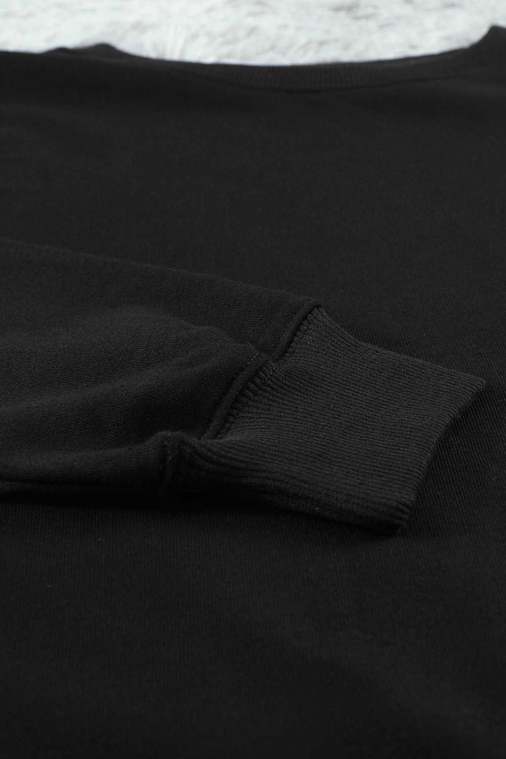 Dark Blue Oversized Solid Drop Shoulder Sweatshirt