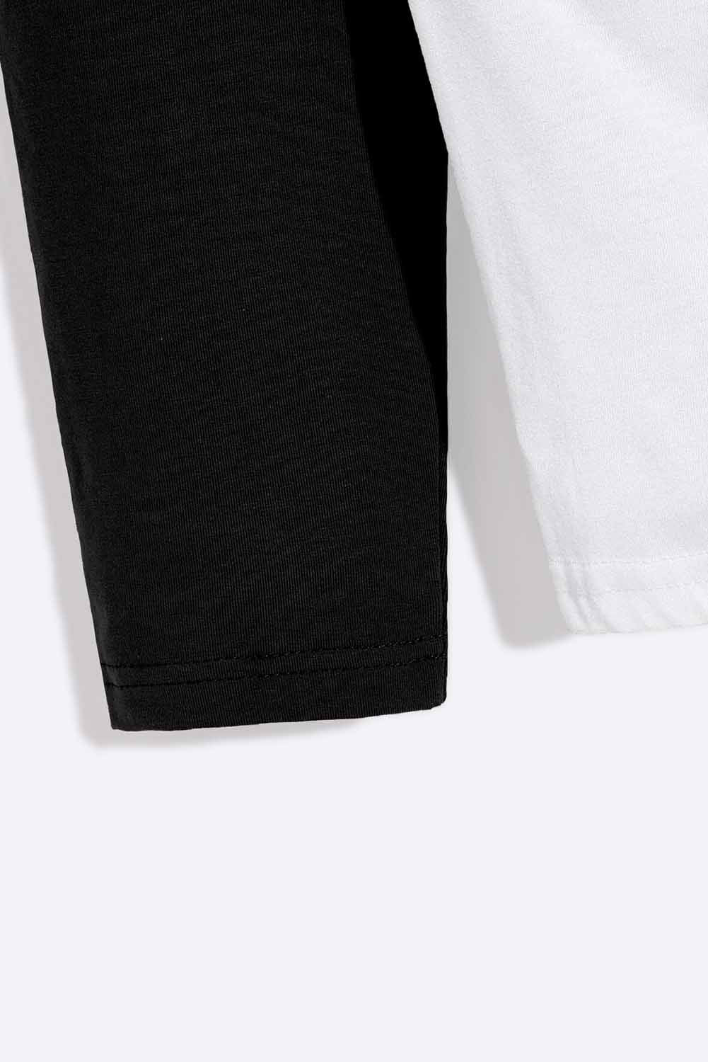 Men's Letter Skull Print Color Block Long Sleeve Top