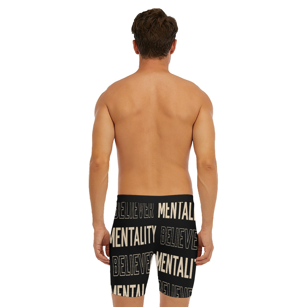 BELIEVER MENTALITY Men's Long Boxer Briefs