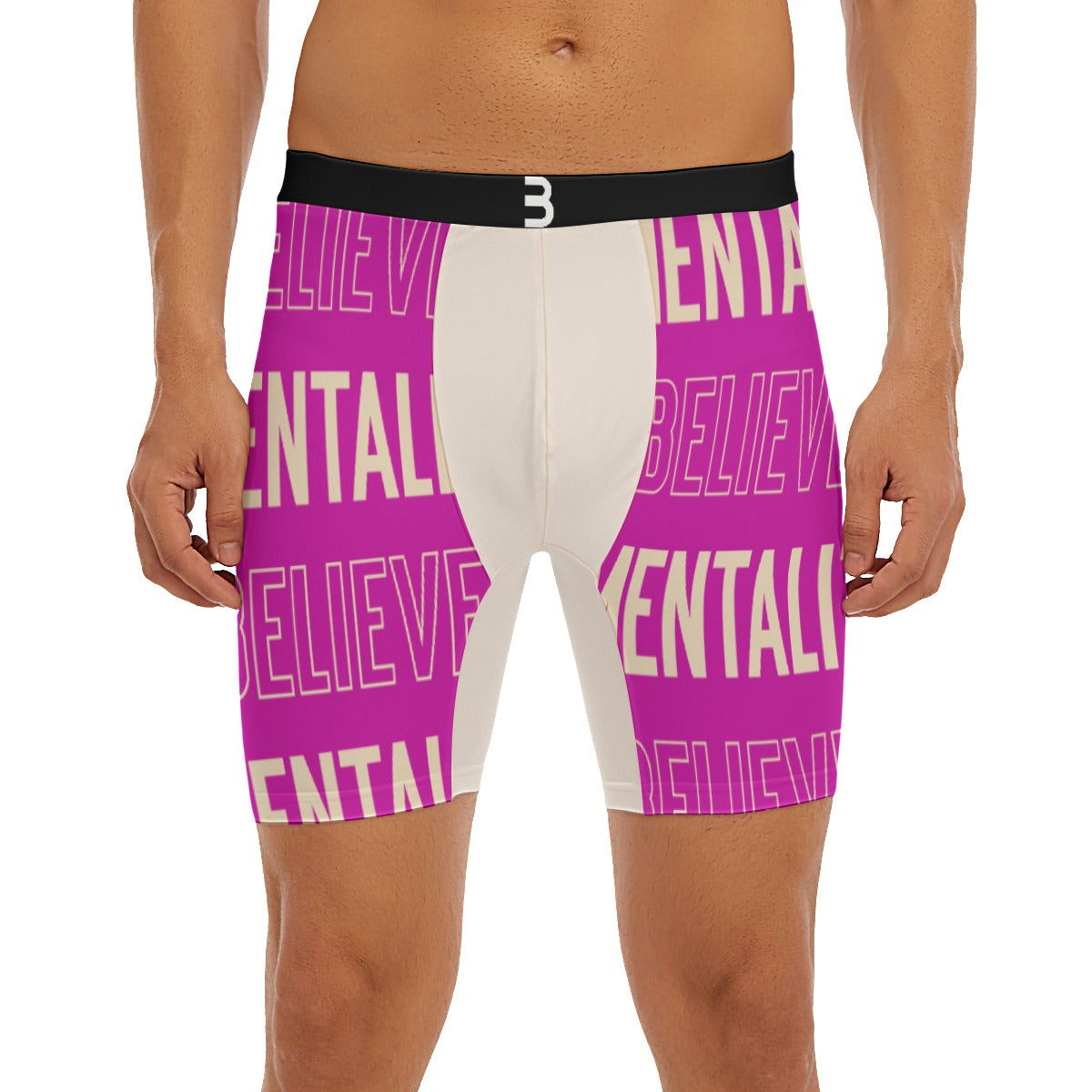 BELIEVER MENTALITY Men's Long Boxer Briefs