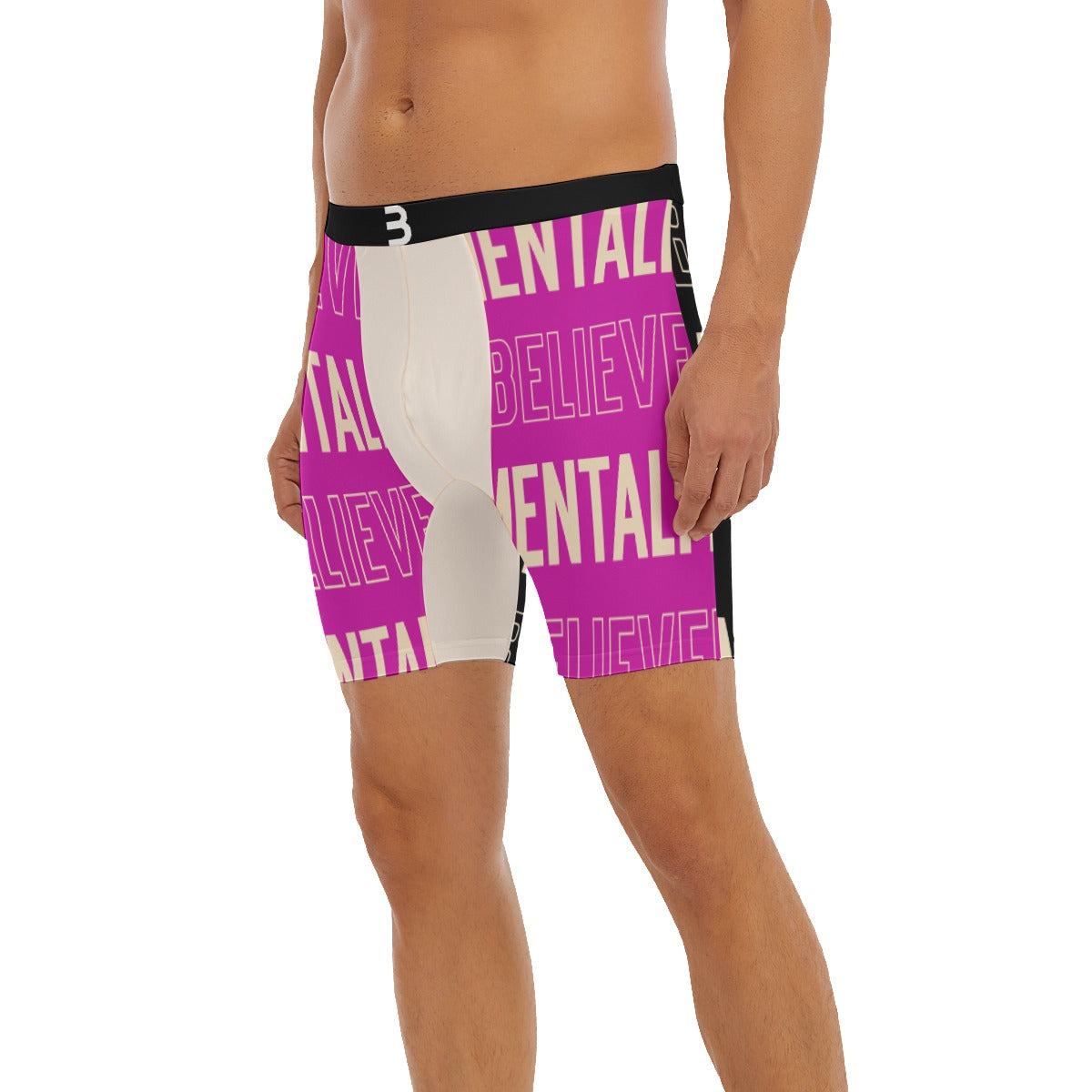 BELIEVER MENTALITY Men's Long Boxer Briefs
