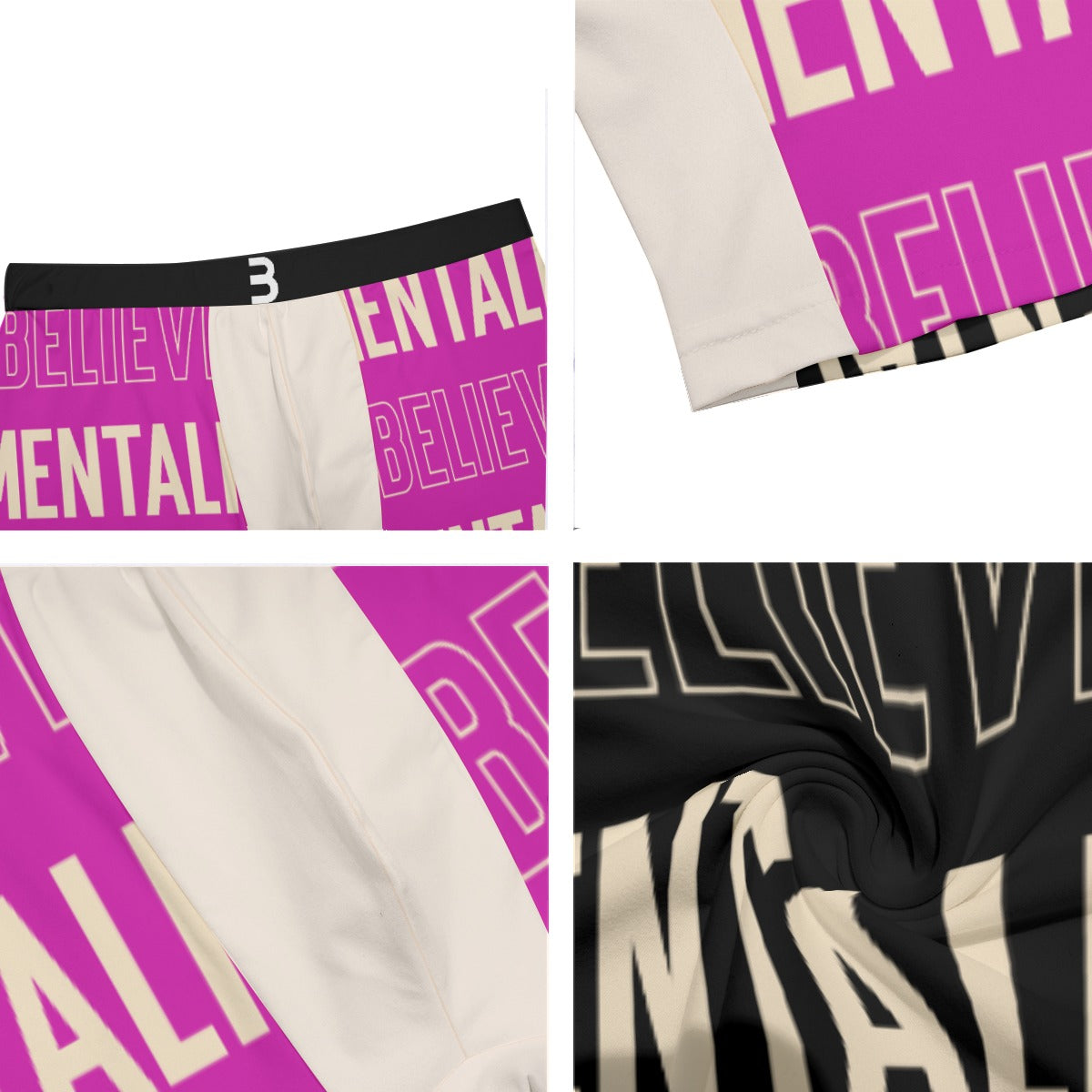 BELIEVER MENTALITY Men's Long Boxer Briefs