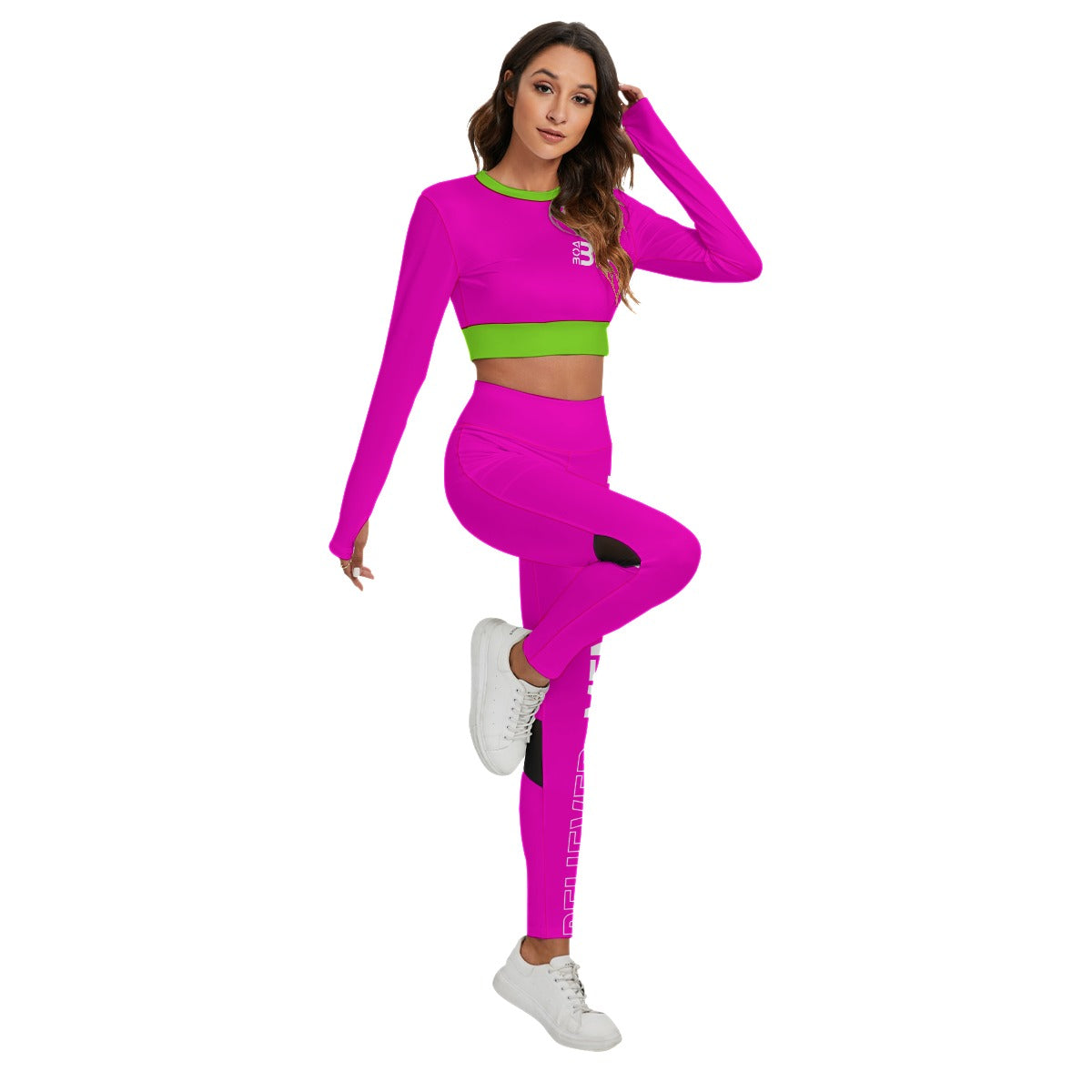 Women's Sport Set With Backless Top And Leggings
