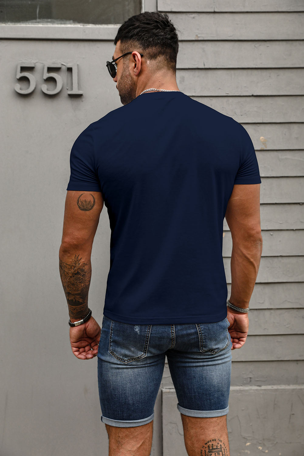 Crew Neck Slogan Letter Print Men's Graphic Tee