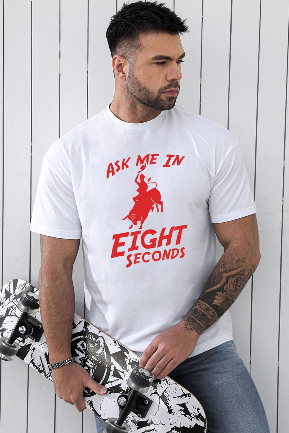 CRAYONS Letter Print O-neck Short Sleeve Men's T Shirt