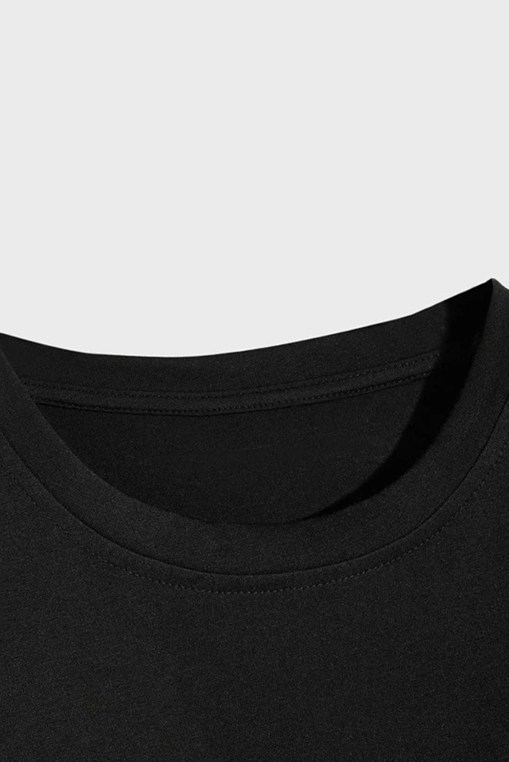 Crew Neck Slogan Letter Print Men's Graphic Tee