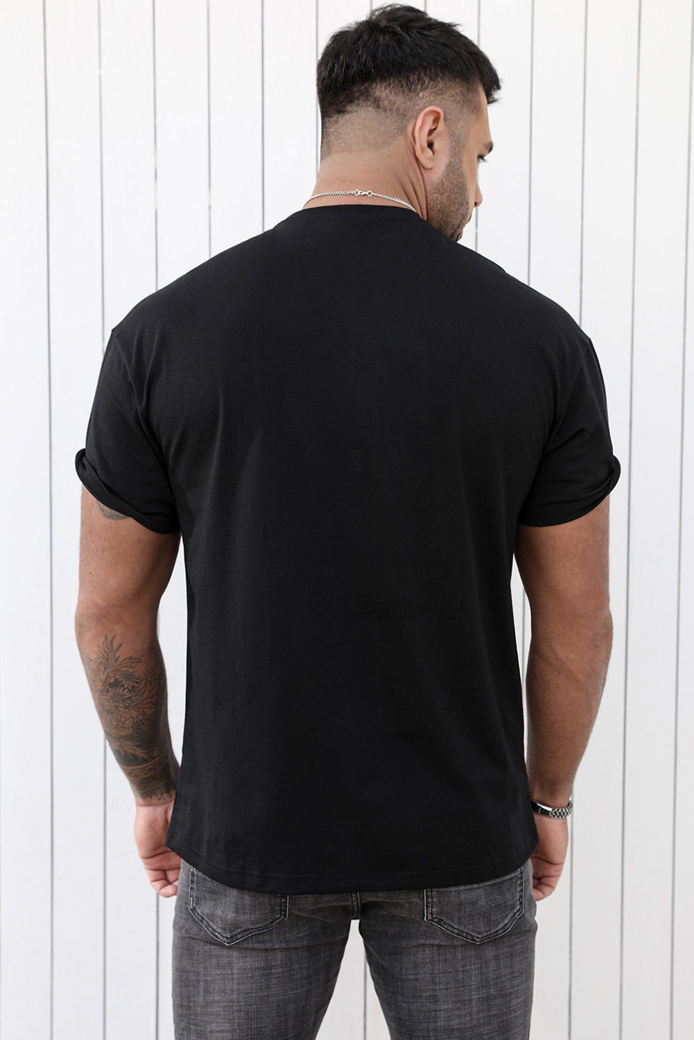 CRAYONS Letter Print O-neck Short Sleeve Men's T Shirt