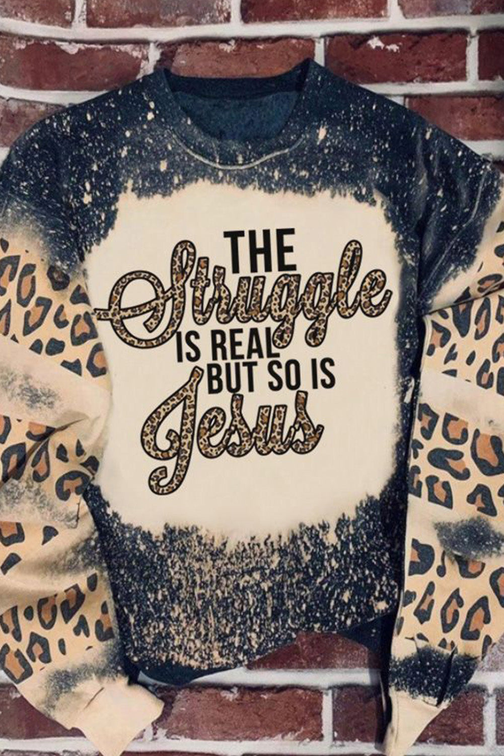 GAME DAY Leopard Rugby Print Graphic Sweatshirt