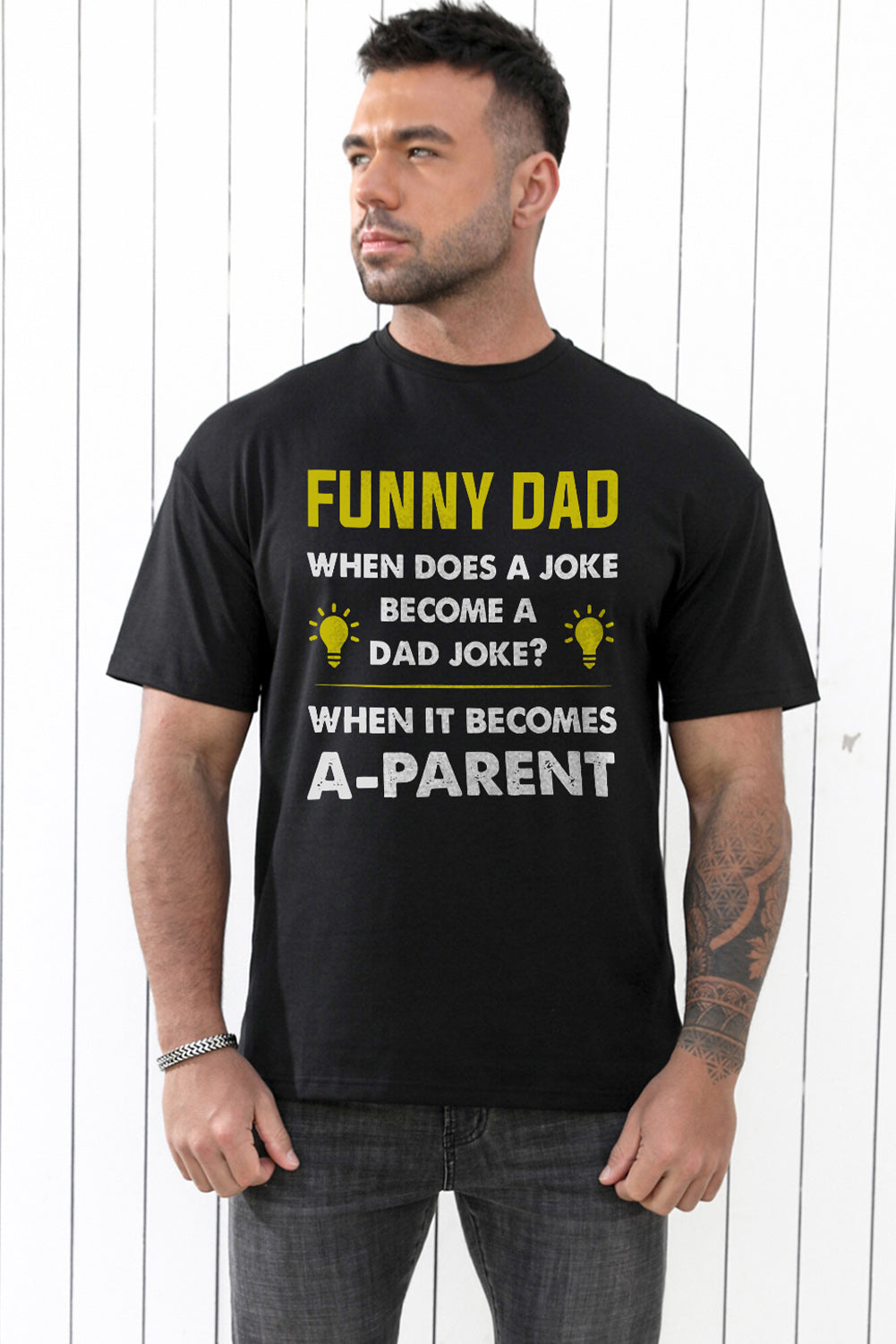 CRAYONS Letter Print O-neck Short Sleeve Men's T Shirt