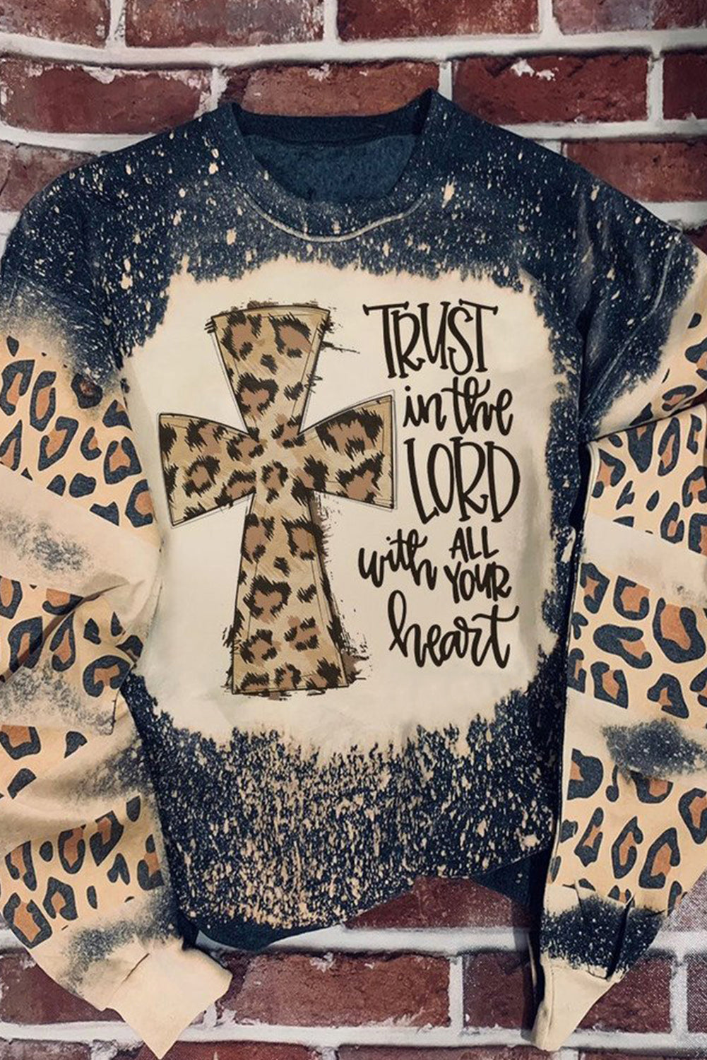 GAME DAY Leopard Rugby Print Graphic Sweatshirt