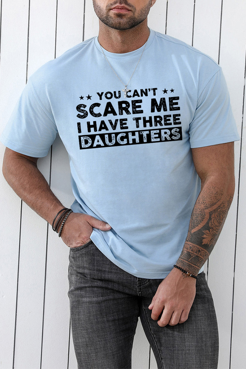 CRAYONS Letter Print O-neck Short Sleeve Men's T Shirt