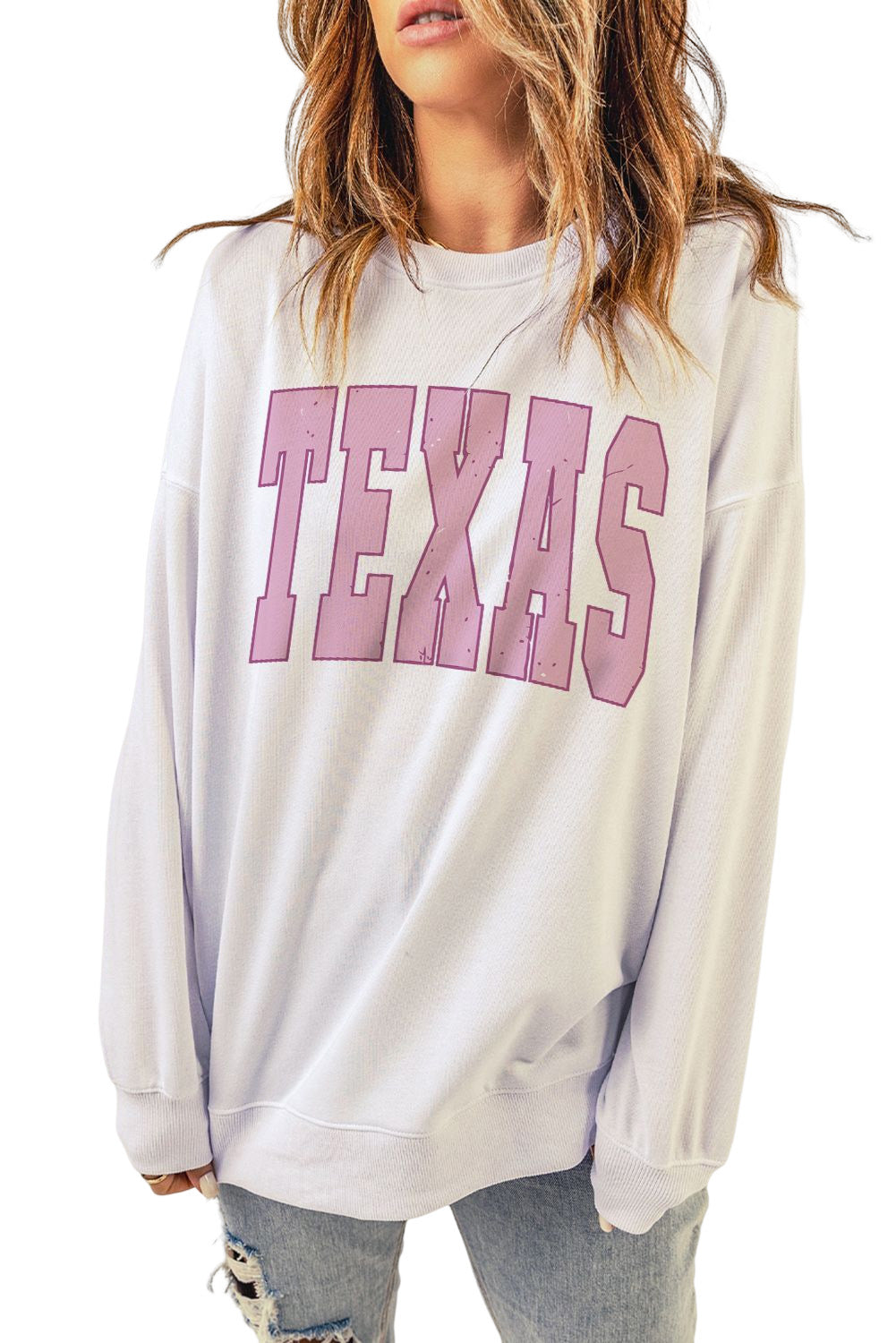 Dark Blue Oversized Solid Drop Shoulder Sweatshirt