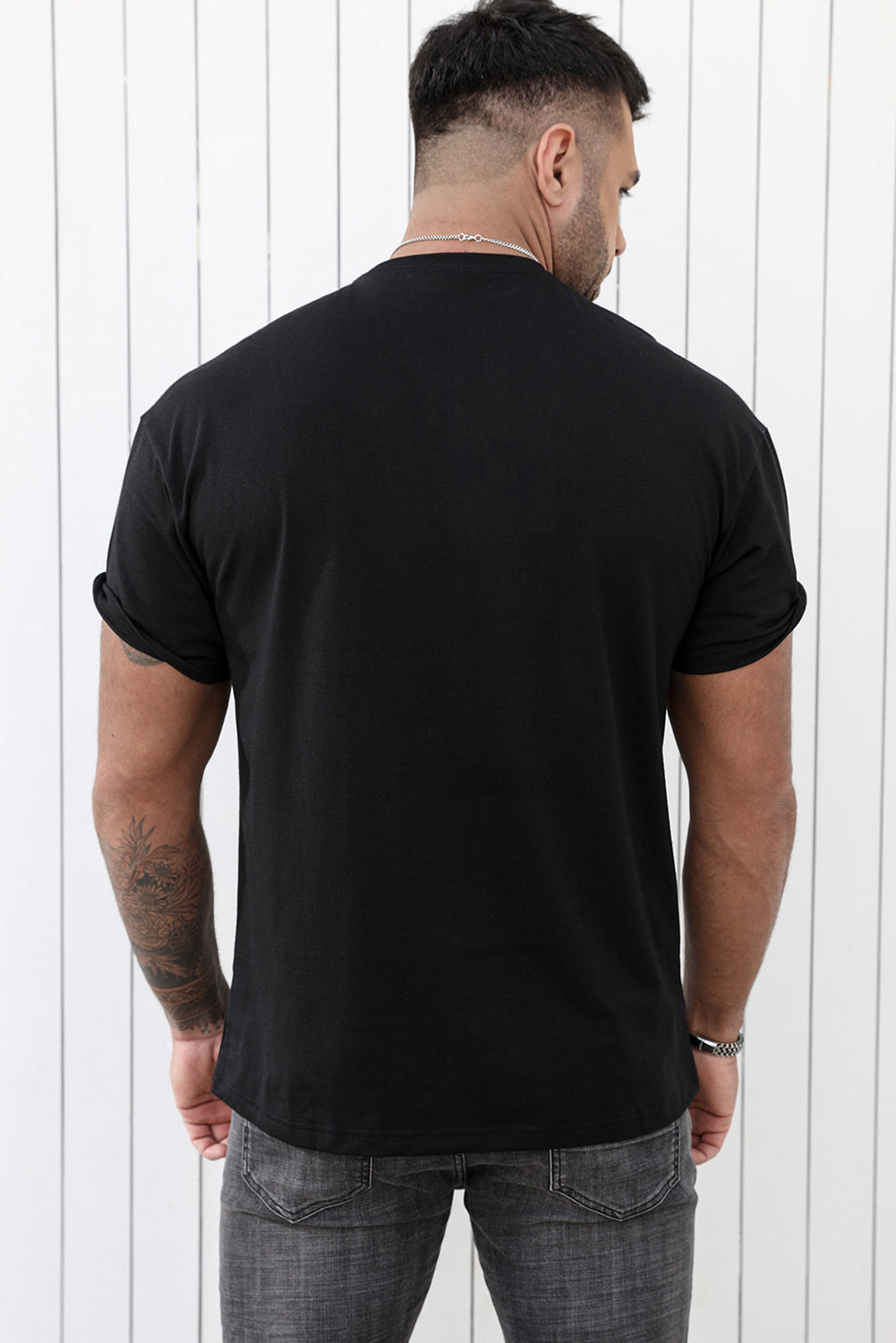 CRAYONS Letter Print O-neck Short Sleeve Men's T Shirt