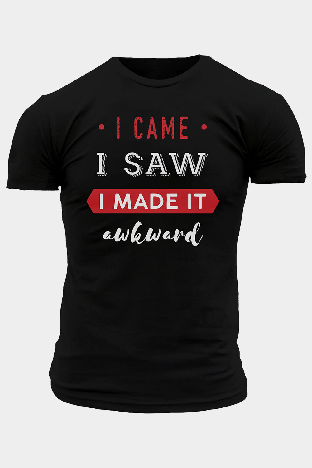 Crew Neck Slogan Letter Print Men's Graphic Tee